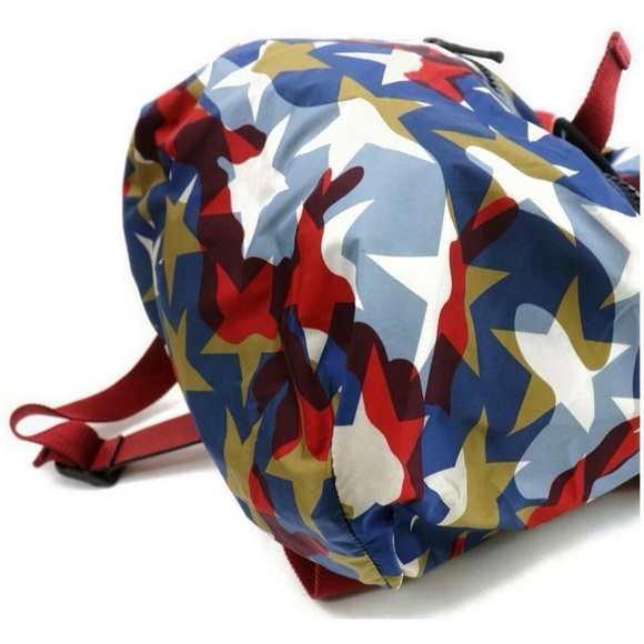 Valentino Garavani Camustars Backpack – Red & Blue Multicolor – Made in Italy - Picture 6 of 7